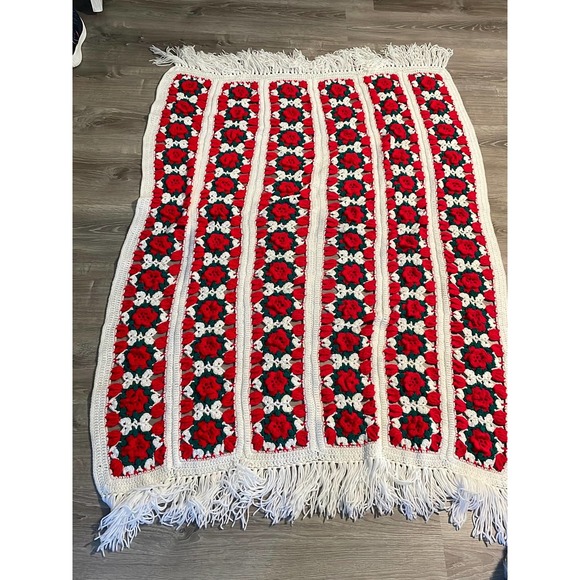 70x48” Roseanne granny hand made afghan blanket - Picture 3 of 9